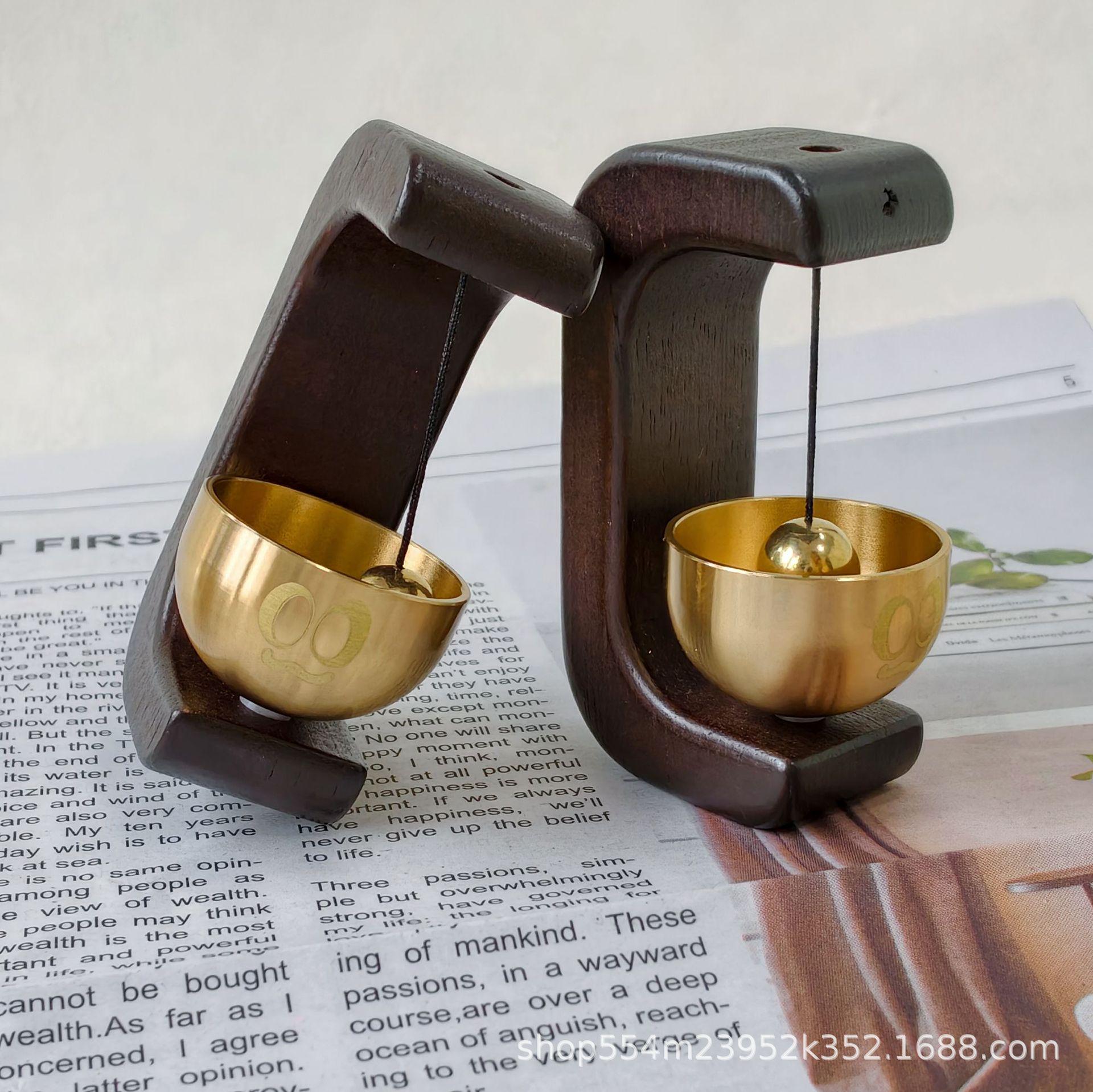 Chinese Style Brass Doorbell Wind Chime with Suction Cup - Spring Festival Gift