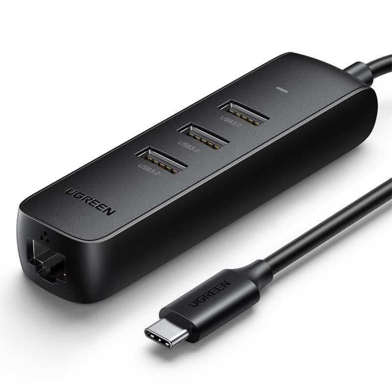 UGREEN Type-C to Gigabit Ethernet & USB 3.0 Hub Adapter
