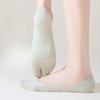 Women's Spring and Summer Cotton Invisible Non Slip Breathable Mesh Boneless Wicking Two Toe Boat Socks