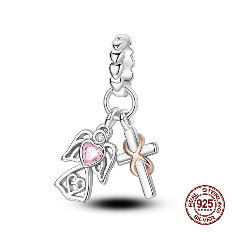 Classic 100% Copper Daemon Angel Cross Evil Eye Charms Beads Fit 3Mmoriginal Bracelets Diy Party Jewelry