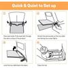 Toddler Airplane Travel Bed Airplane Footrest Cushion Extender For Kids, Kids Airplane Travel Essentials, Grey