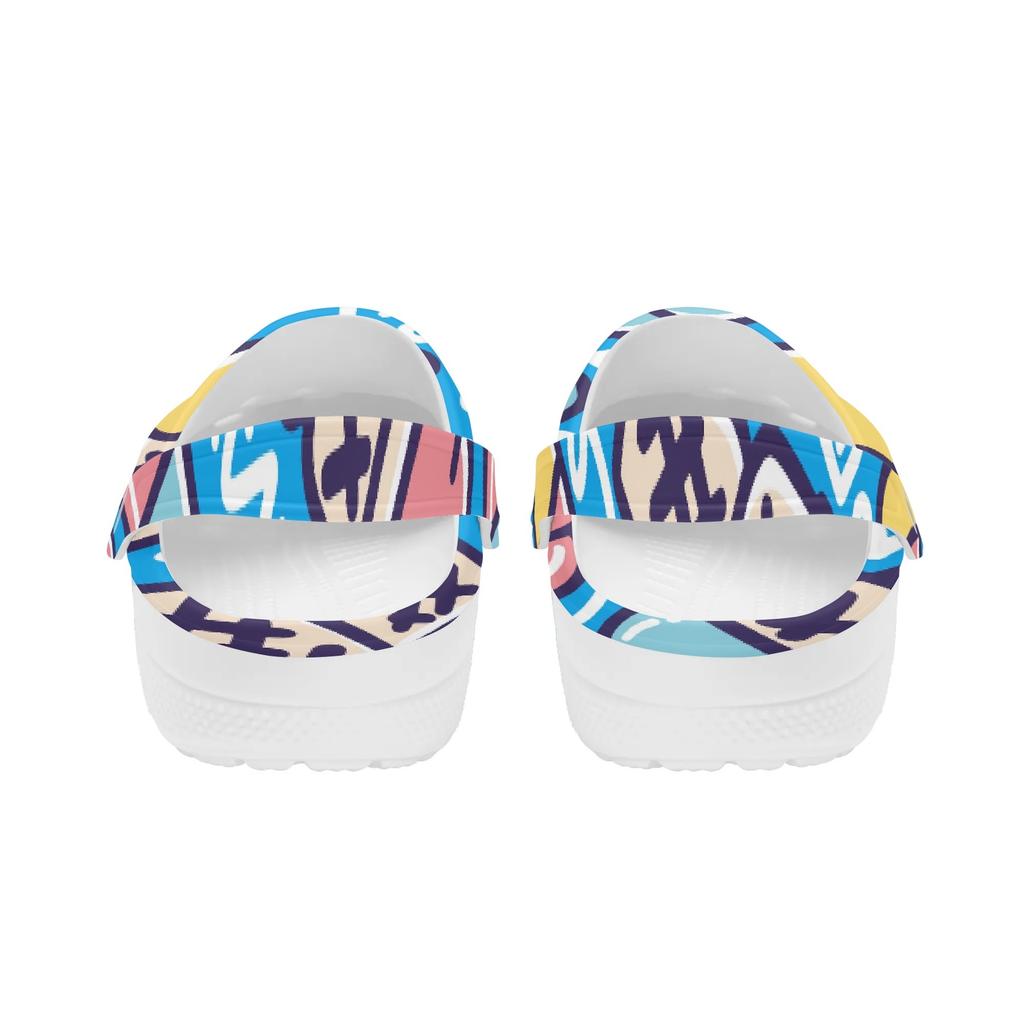 Fashion Printed EVA Casual Clogs Men Women Soft Sole Comfortable Breathable Slip On Sandals Slippers Summer Daily Leisure Shoes