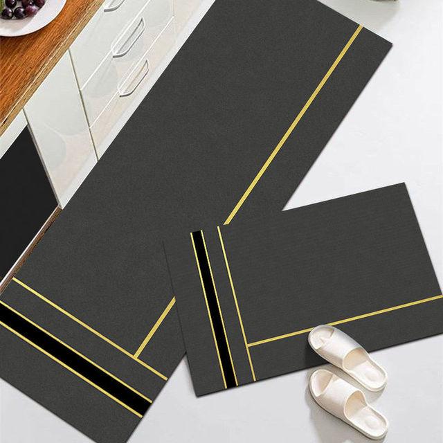 Kitchen Mat Living Room Area Rugs Balcony Hallway Carpet Bathroom Anti -Slip Water Absorbent Washable Floor Mat Entrance Doormat
