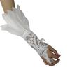 1PC Embroidery Feather Long Gloves Lace Wedding Gloves Gothic Mesh Sleeve  Party Wear
