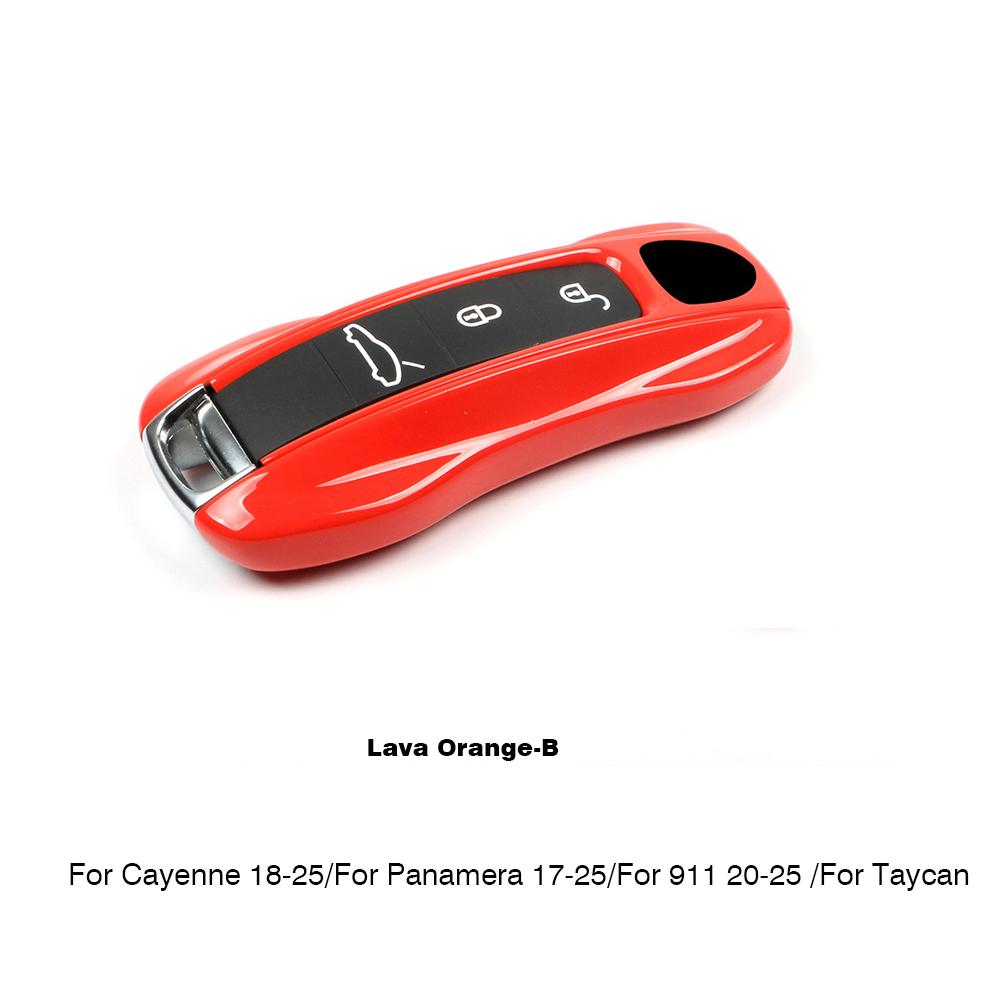 For Porsche Panamera Cayenne Macan 718 Cayman Boxster 911 Taycan Car 92 Personalized Key Case Protective Shell Remote Fob Cover