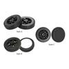 2Pcs Grill Wheel Easy Install Wheelbarrow Hole Diameter 0.8-1cm Sandproof Replacement 6in for Most Grills Garden Parts Tool