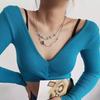 Bohemian Beaded Irregular Pendant Necklace Colored Round Bead High-Grade Crystal Necklace Summer Resin Necklace Jewelry