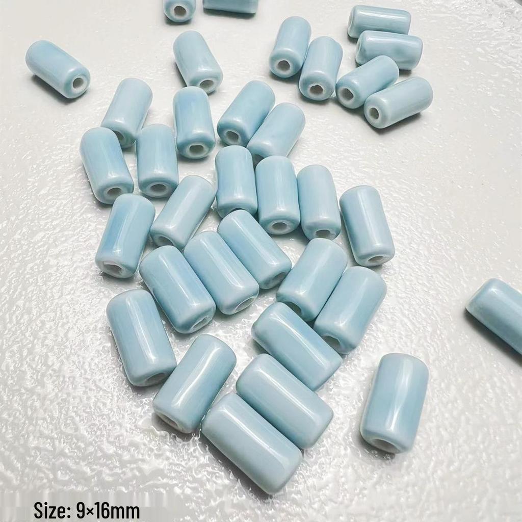 Blue Series Japanese Ceramic Seashell & Heart Beads for DIY Jewelry