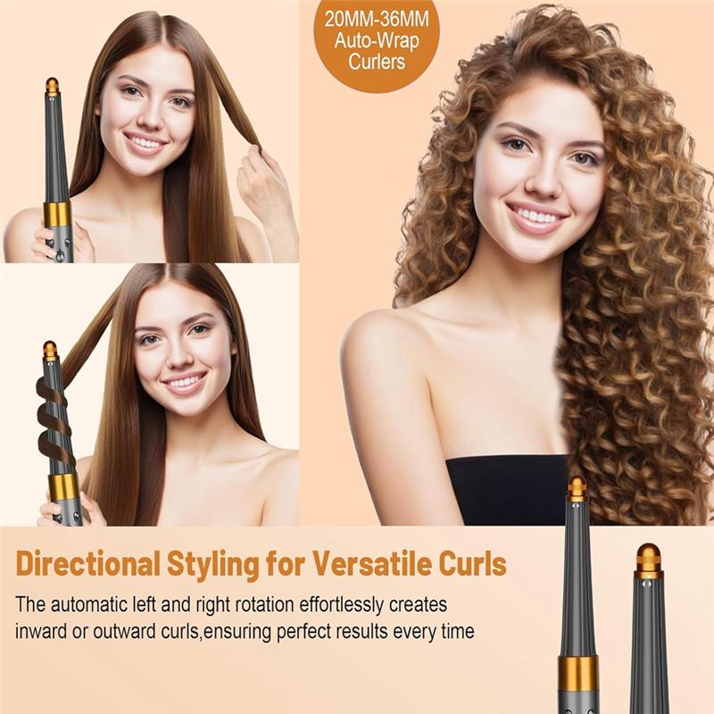 For Dyson Airwrap HS01 HS05 HS08 Compatible Round Volumizing Brush 0.78In-1.4In Conical Long Barrels Curling Iron Attachment