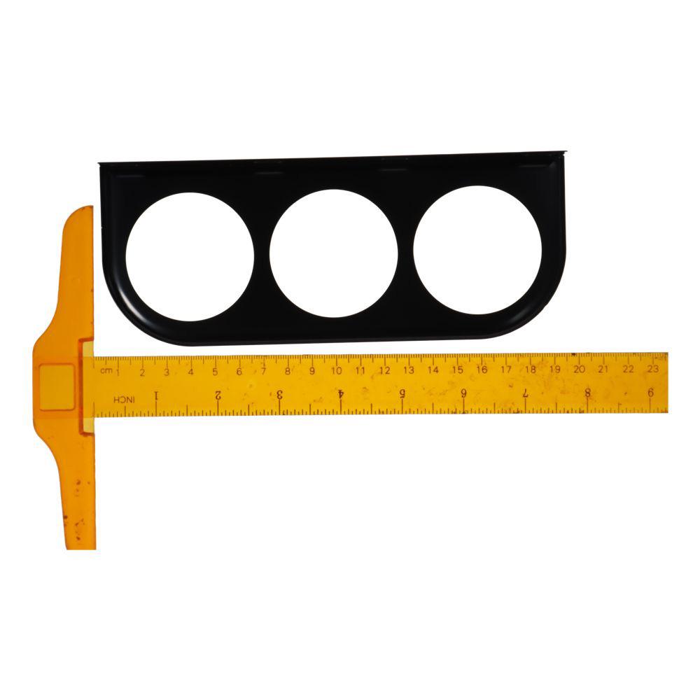 7.44 *3*0.66Inch Gauge Mount Holder 3-Hole Triple Instrument Panel Shell  Voltage Meter