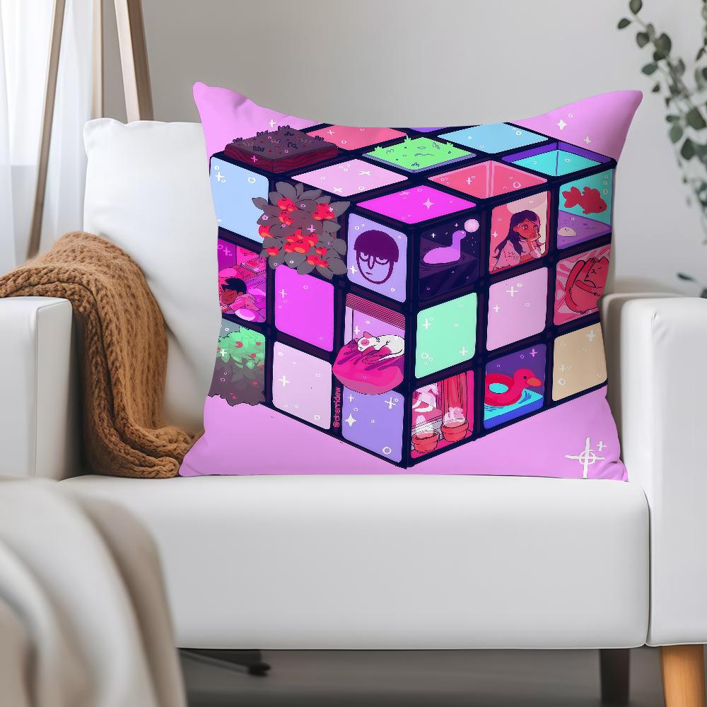 Game R-Rubik C-Cube Pillow Case Applicable Space For Guest Rooms Interiors Cars Office House Decoration