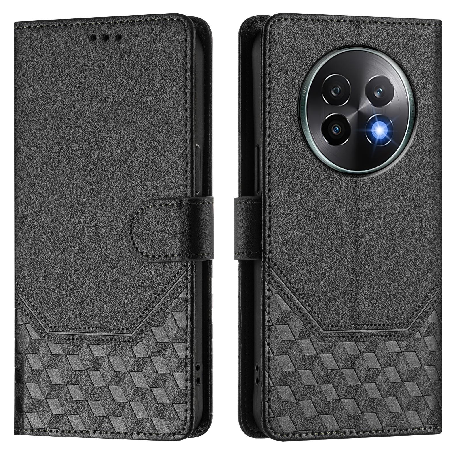 

Шкіряний чохол Гаманець Міцний тримач картки блокування RFID Протиударна підставка Захисний відкидний чохол для OPPO Realme 14 Pro/Realme 14x/Realme 13/RealmeGT5 Realme GT7 Pro 5G чорний