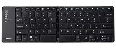 Buffalo Bluetooth Compatible Mobile Wireless Keyboard Foldable Type BSKBB700BK 3.0