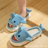 Fashion Women's Linen Slippers Shark Autumn Winter 2025 Cartoon Slippers Closed Toe Non Slip Women Indoor Bedroom Comfort House Slippers
