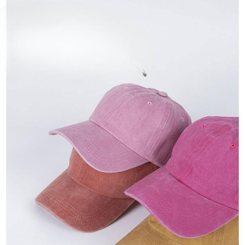 Men's Big Head Hat  Four Seasons Sun Hat  Washing Denim Baseball Hat  Women's Face  Small Old Gray Baseball Cap