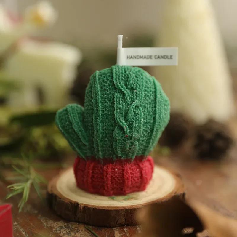 Christmas Wool Gloves Scented Candles Holiday Gifts Instagram Photo Props DIY Creative Incense Candle pillar jars with wholesale