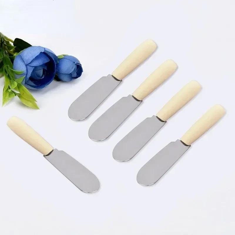 Mini Edelstahlspatel mit Kunststoffgriff - Perfekt für Frühstückssandwiches und Käseschneiden