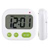 J-ouuo Under-the-Pillow Vibrating Alarm Clock, Music/Vibration Digital LCD Alarm Clock with Backlight, Electronic Kitchen Timer