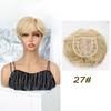Hair Extension Everyday Short Hair Topper Clip In Fringe Hair Pieces  Gray Root Coverage