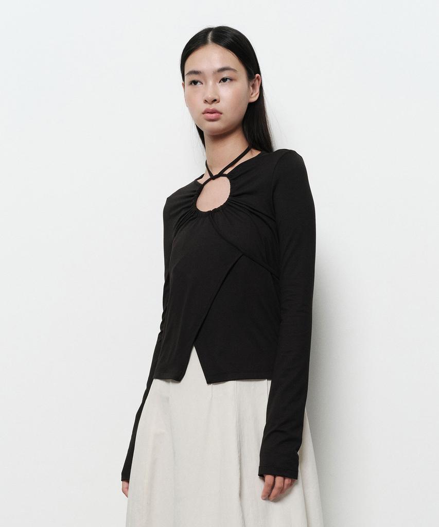 Daiaegeuneol String Wrap Top (Black)