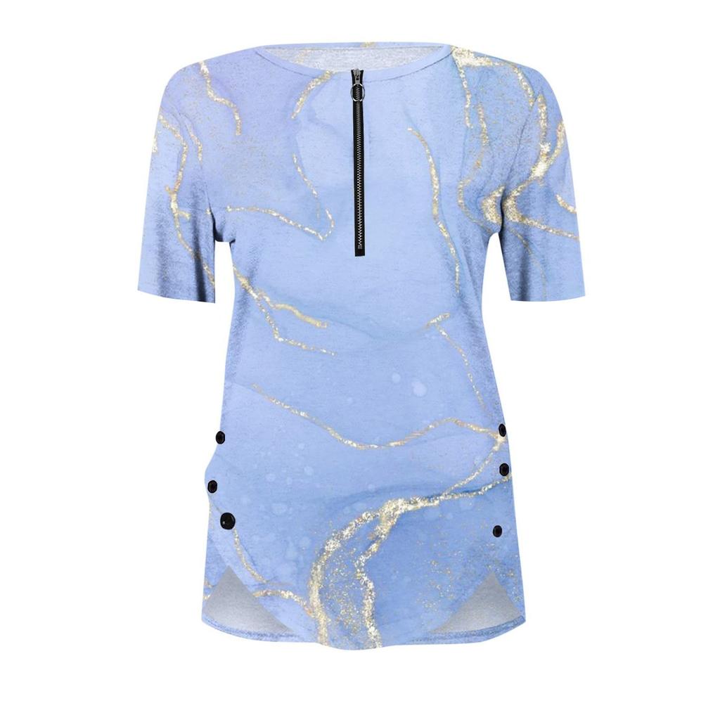 Women's Fashion Casual Comfortable Short Sleeve Printed Top