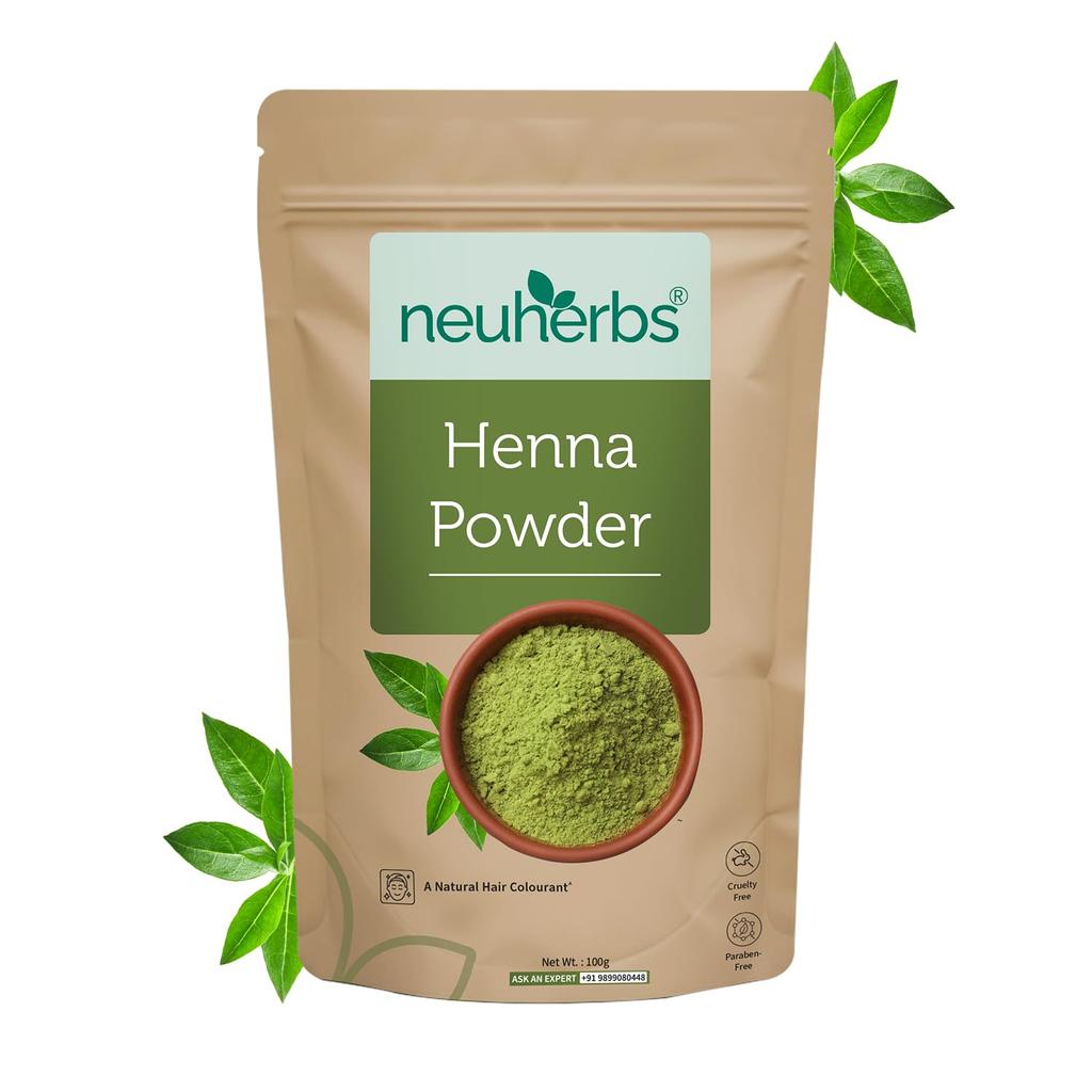 Neuherbs Henna Powder - 100g For Hair Colour | Promotes Hair Growth | 100% Pure & Natural With No Added Preservatives