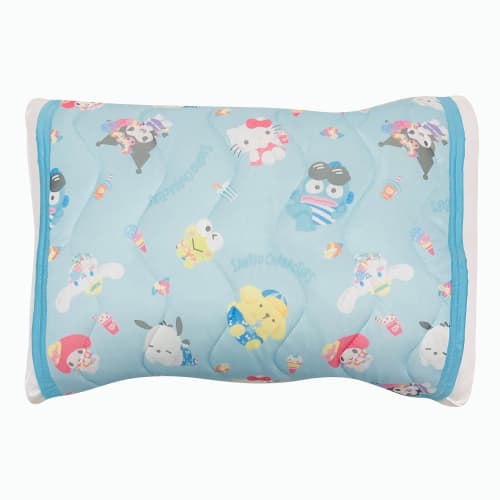MORIPiLO Sanrio Cooling Pillow Cover with Cinnamoroll and Hangyodon (Cooling, Washable Cooling Pillow Pad for Summer) 43x63cm, Suitable for Parents an