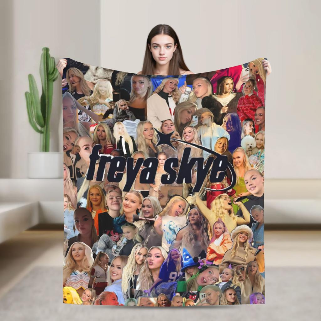 Freya Skye Super Soft Blanket Travel Plush Bedding Throws Funny Living Room Flannel Bedspread Sofa Bed Cover
