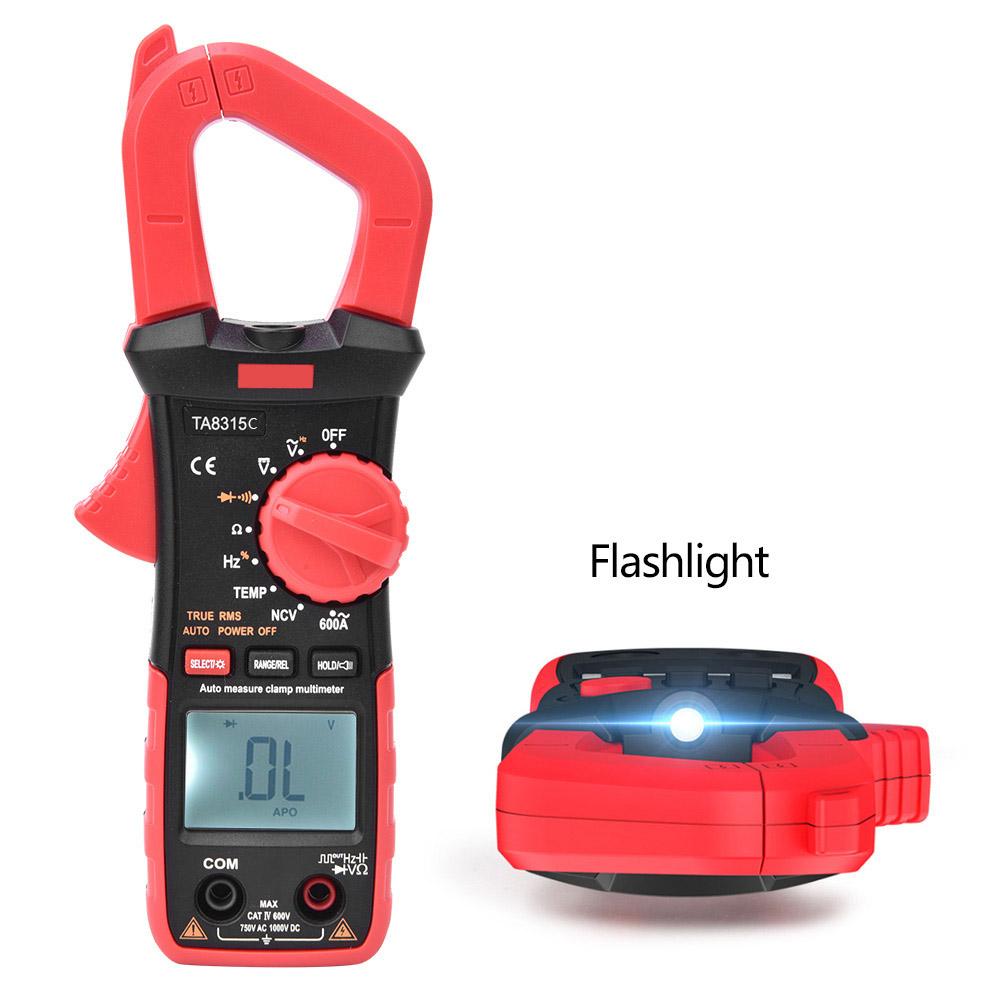 TA8315C Multifunctional Digital Handheld Screen Clamp Multimeter Voltage Current Meter Tester