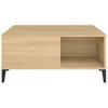 Vidaxl Stolik Kawowy, Dąb Sonoma 80X80X36,5 Cm Materiał Drewnopochodny