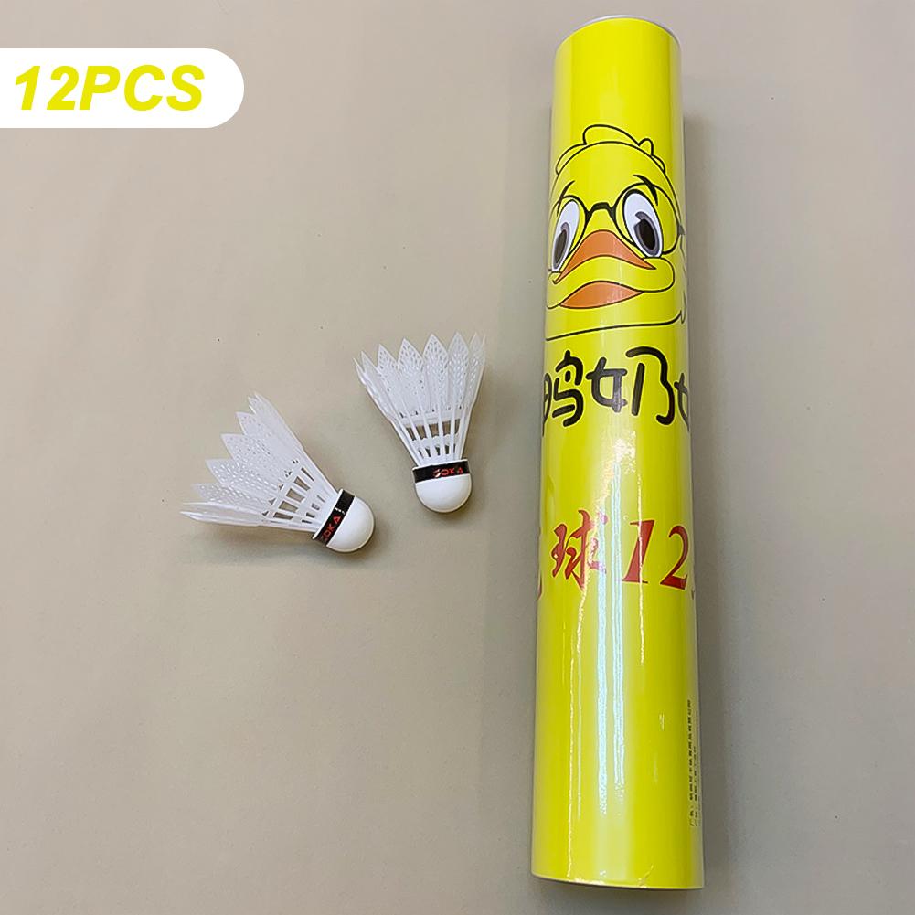 3/6/12PCS Nylon Badminton Foam Ball Head Wear-Resistant Durable Windproof Badminton Competition Training Supplies