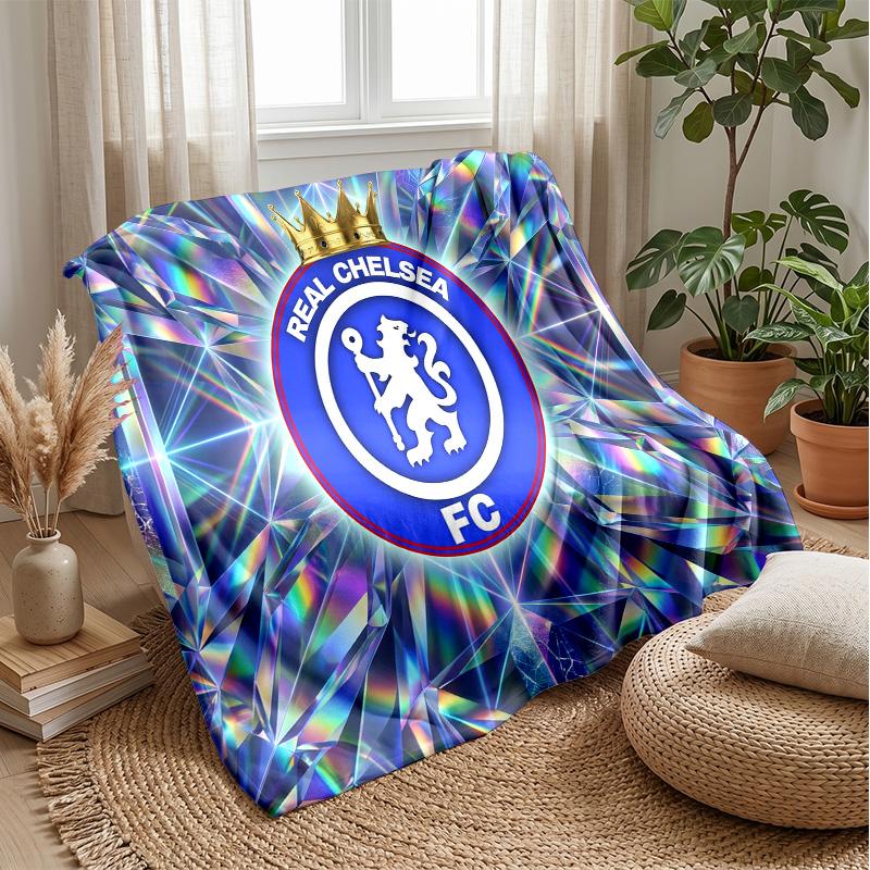 Chelsea FC Theme blanket Soft Flannel Blanket Plush Throw Blanket Cozy Sofa Bed Blanket for Home Decor