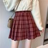 Women's High-Waist Retro Plaid A-Line Pleated Skirt for Spring, Summer, Autumn – Anti-Exposure Short Korean Style