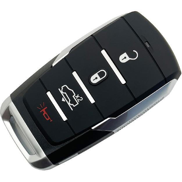 Keyless Entry Remote Key Fob Cover Case fit for     Dodge Ram 1500 Key Fob Shell (Button 3)