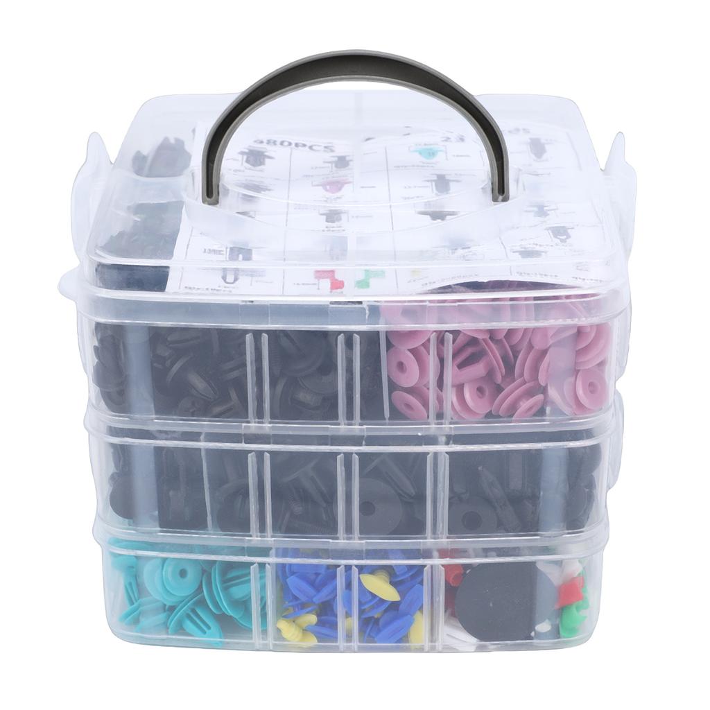 725PCS Car Push Retainer Clips Auto Fasteners Assortment with Cable Ties and Fasteners Remover 725pcs (680+45
