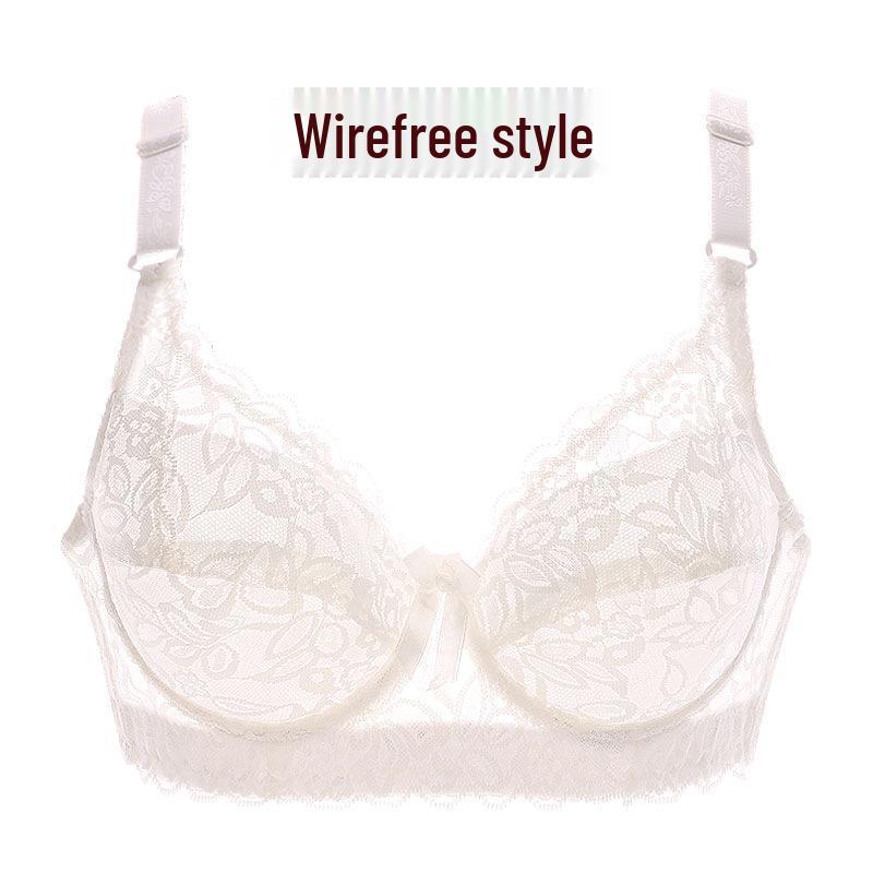 Plus Size Wireless Push-Up Lace Bra - Comfortable Support for Women