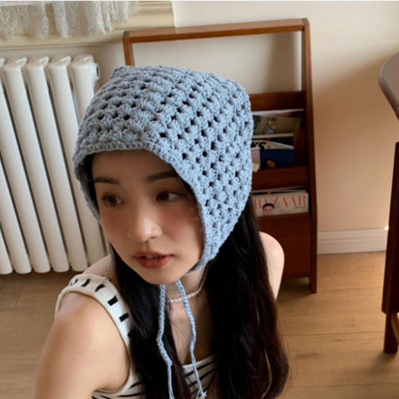 Schönes Häkel Dreieckiges Haarband Schal Gestrickter Schal Halstuch Krawatte Zurück Binden Kopftuch Modeaccessoire für Campi