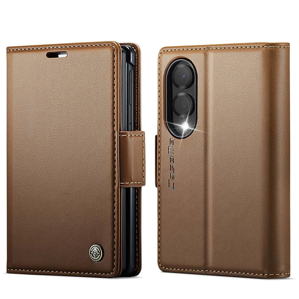 For Samsung Galaxy Z Fold 8 Case Leather Wallet RFID Blocking Card Slot Foldable Kickstand Magnetic Shockproof Luxury Cover