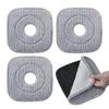 Mop Head 4 Pieces Microfiber Mop Pads Square Brush Scrub Pad for Wet and Dry Deep Clean Hardwood Floor Care Kitchen Bathroom