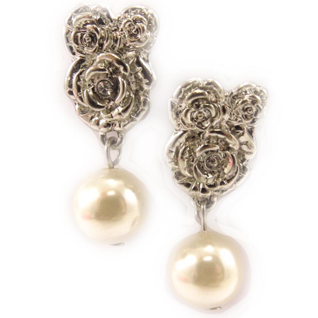 Les Trésors De Lily [L1592] - Ivory 'Sissi' Designer Earrings