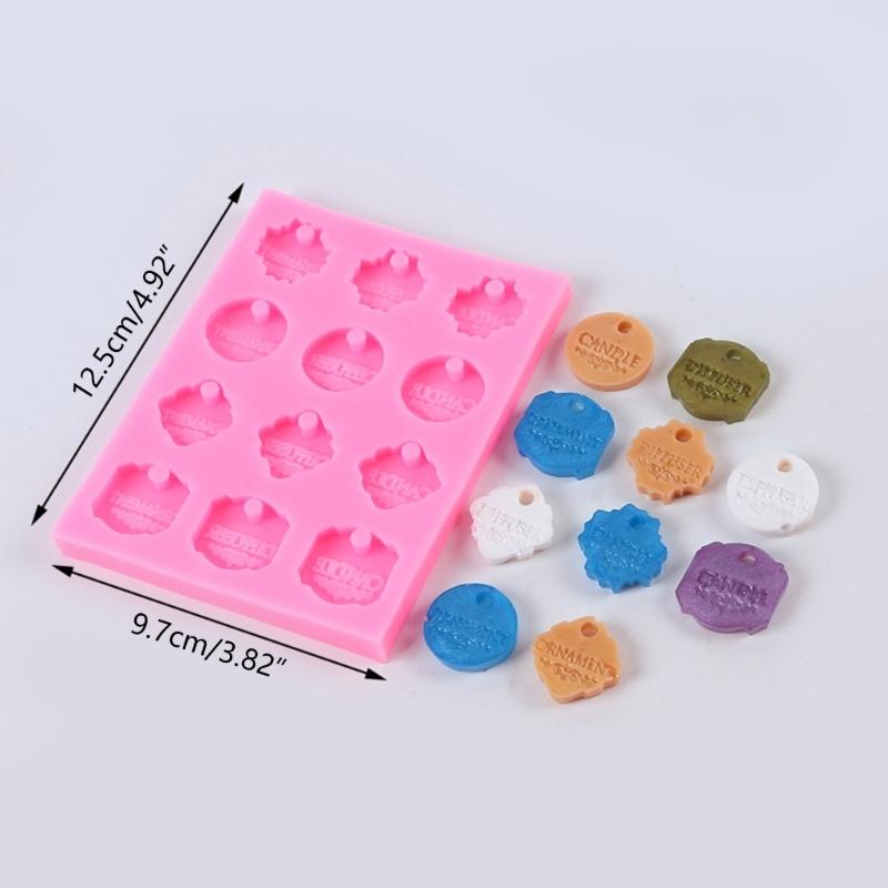 3D Month Label Shape Silicone Flexible Food Grade Mould Clay Resin Ceramics Candy Fondant Candy Chocolate Soap Mould