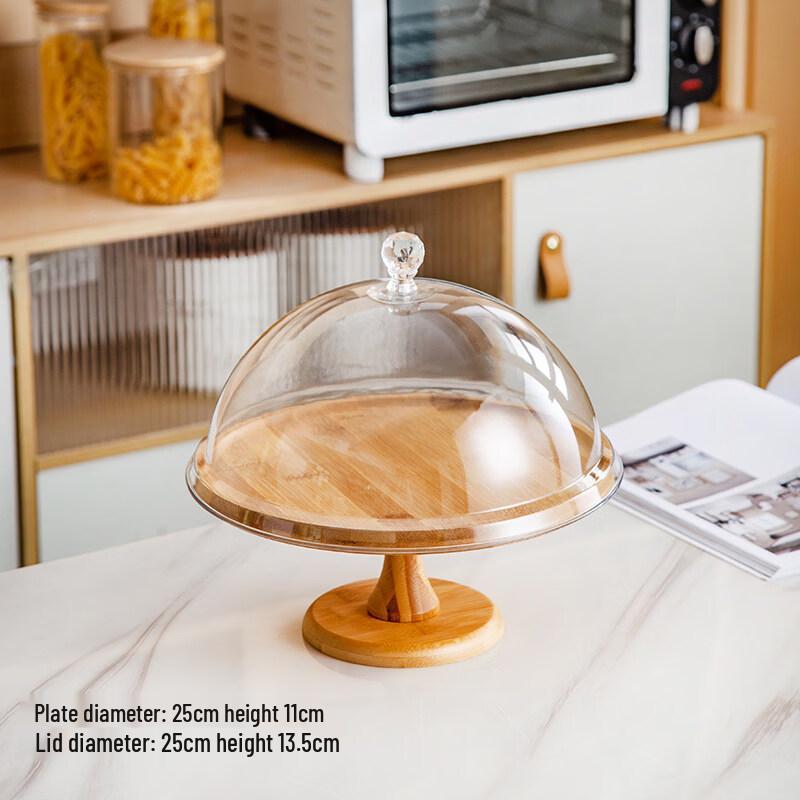 Round Ceramic Food Display Plate with Lid