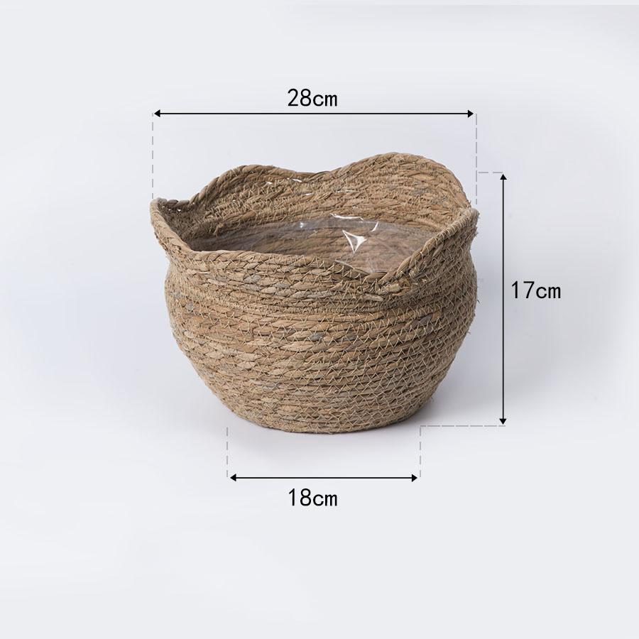 

Woven Flower Plant Pot Basket Planter Basket Indoor Outdoor Garden Decorative Flower Plants Basket Storage Use Flower Pot