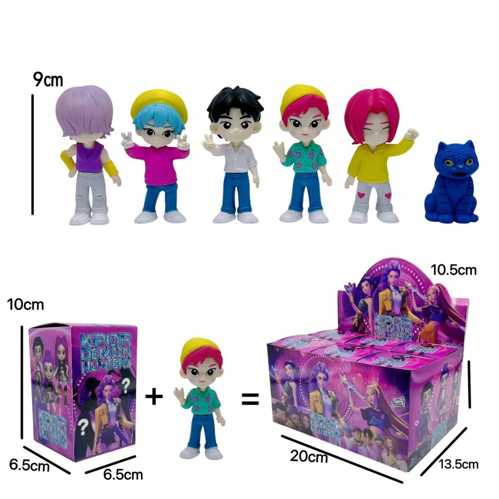 New Anime KPop Devil Hunter Doll Vinyl Toy Rumi Mira Zoi Character Vinyl Mask Box Ornament Toy Christmas Gift