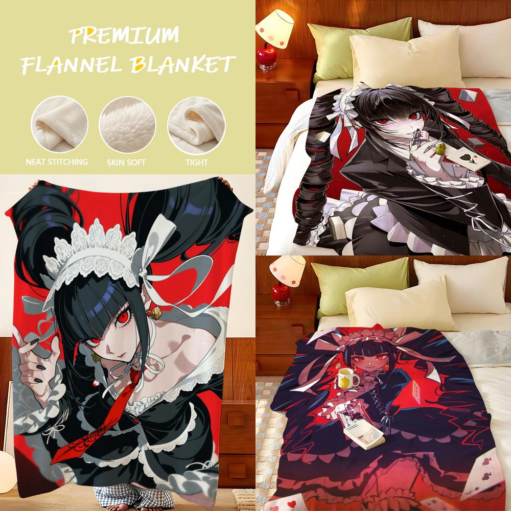 Anime C-Celestia L-Ludenberg Throw Flannel Throw Blanket, Lightweight Cozy, Durable Washable Cute Cool