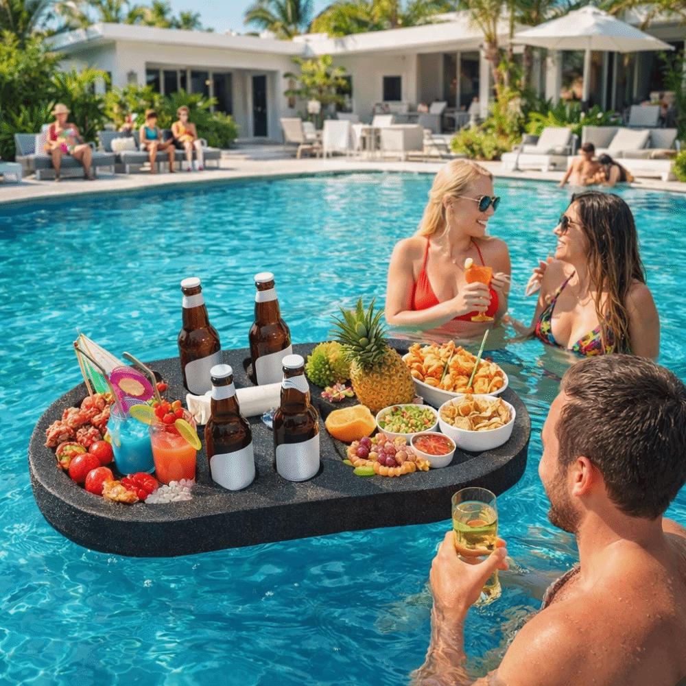 Waterproof Floating Basket Multi-Hole Pool Drink Float Floating Ice Bar Floating Drink Rack  Party