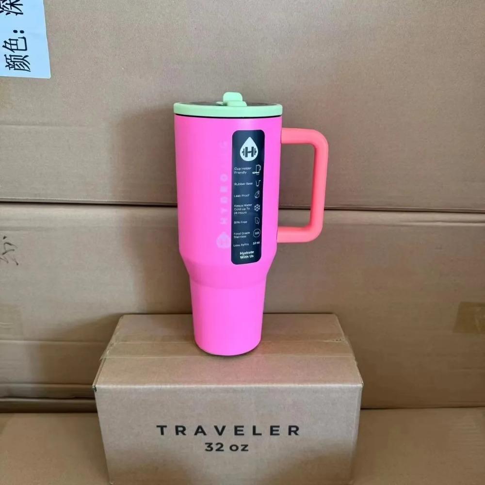 

HydroJug Тамблер 32 унції/40 унцій Traveler Кришка з соломинкою Нержавіюча сталь Вакуумна ізоляція Автомобільна кружка Подвійні стінки Термальна Крижана Дорожня 40OZ орхідейний