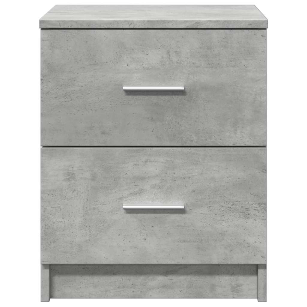 Nightstand with 2 Drawers Concrete Grey 40 X 36 X 50 Cm