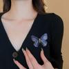 Verlaufende gestickte Schmetterlings-Brustblume Vintage Brosche für Damen Unisex Exquisite Kleidung Taschen-Accessoires Anstecknadeln Schmuck