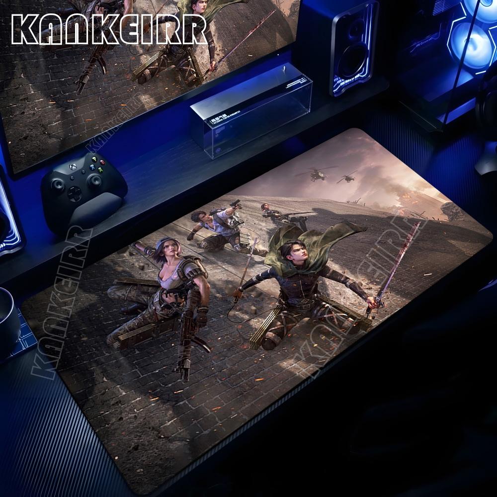 Attack On Titan Anime Mouse Pad Computer Non-slip Gaming Mousepad XXL Locking Edge Game PC Laptop Keyboard Mouse Mat Desk Carpet